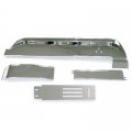 1967 Deluxe Brushed Aluminum Dash Trim Kit 4 Piece Kit, W/O A/C